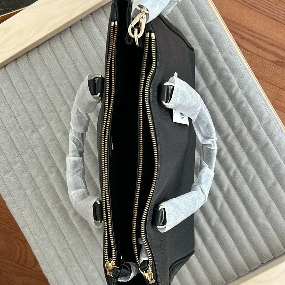 NWT Kate Spade Leighann mulberry street black leather satchel - Picture 5 of 6
